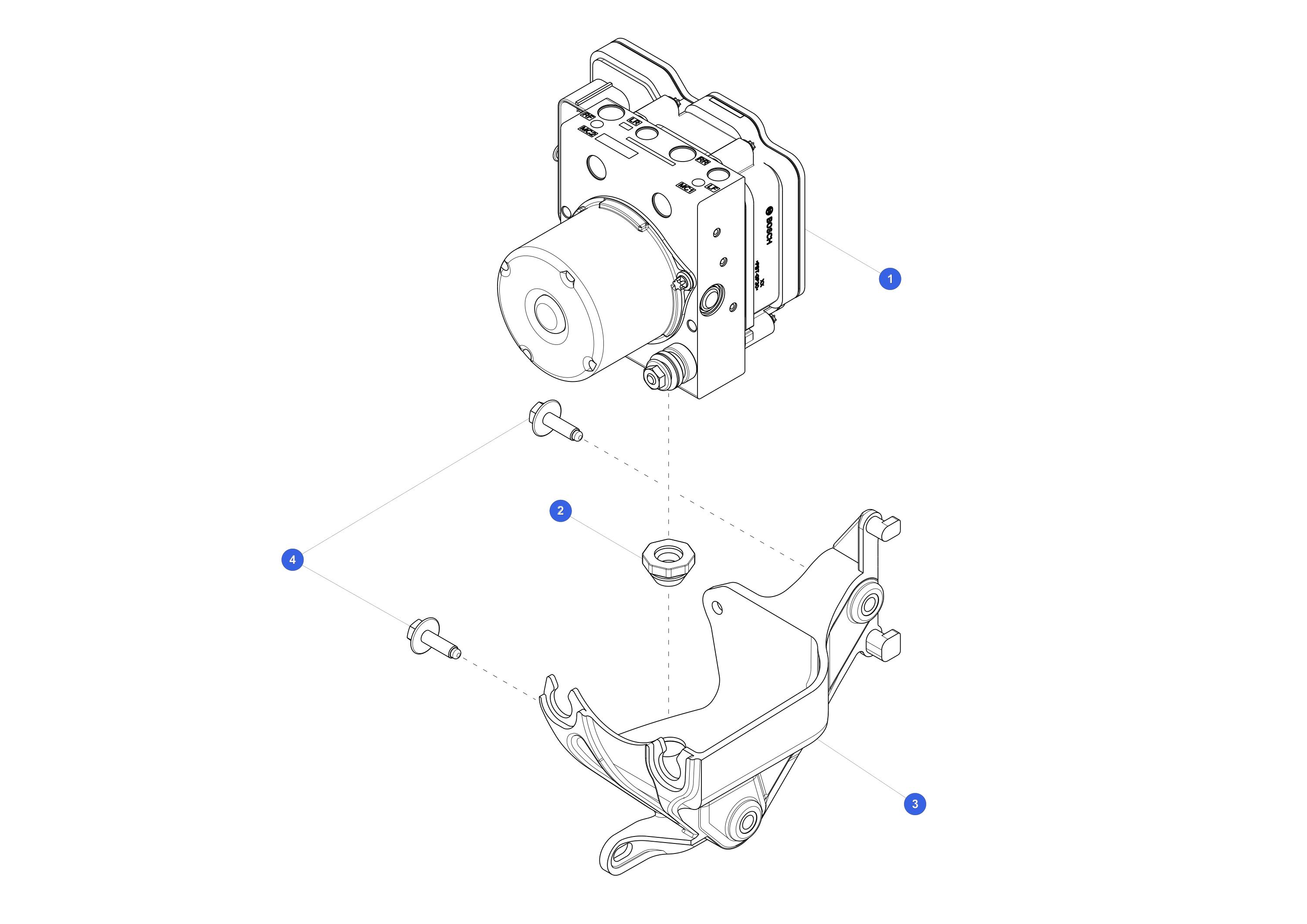 SERVICE KIT - BRAKE HYDRAULIC CONTROL UNIT – 1044747-00-A