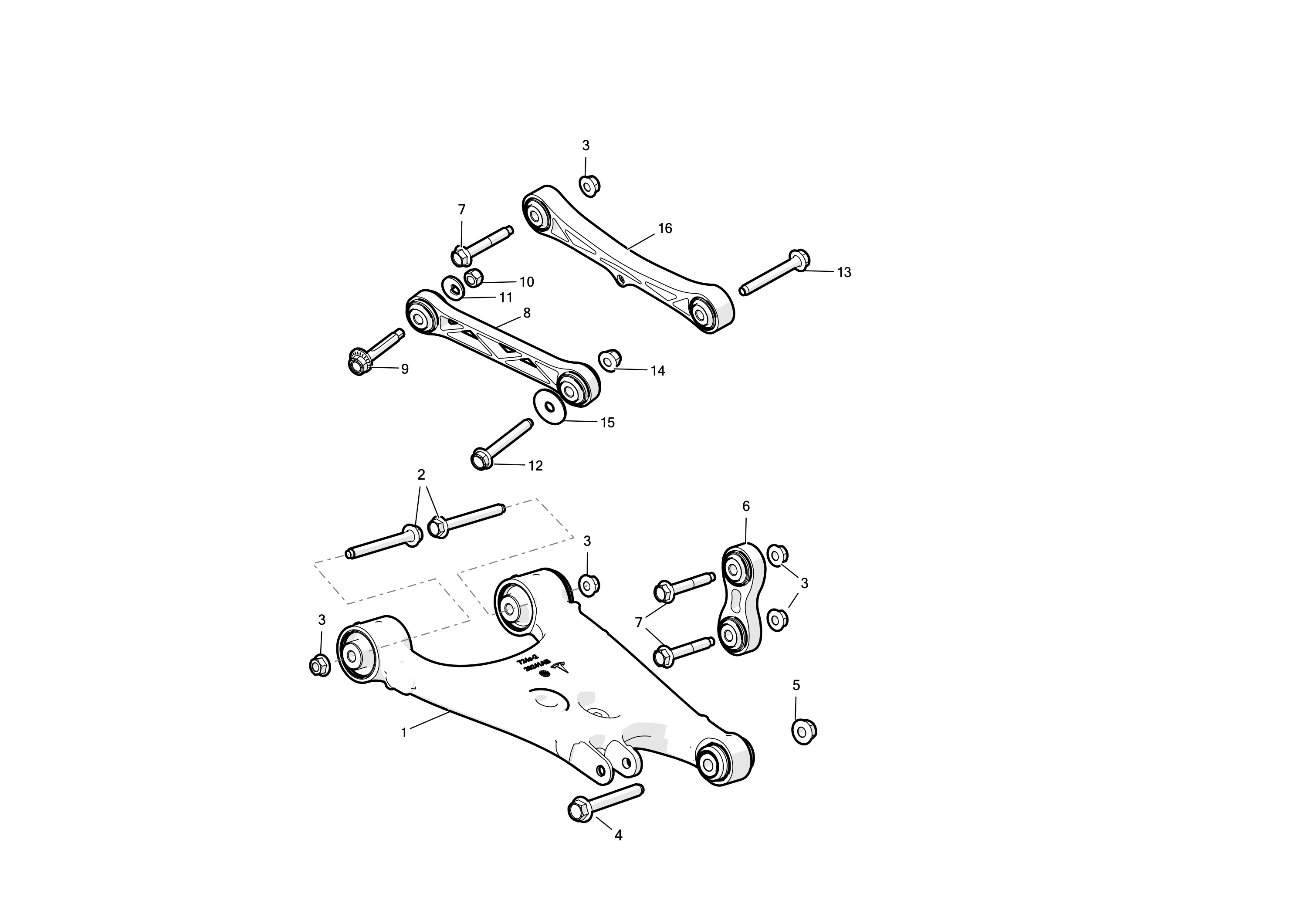 REAR UPPER LINK SUSPENSION ASSEMBLY - DUAL MOTOR – 1027426-00-C