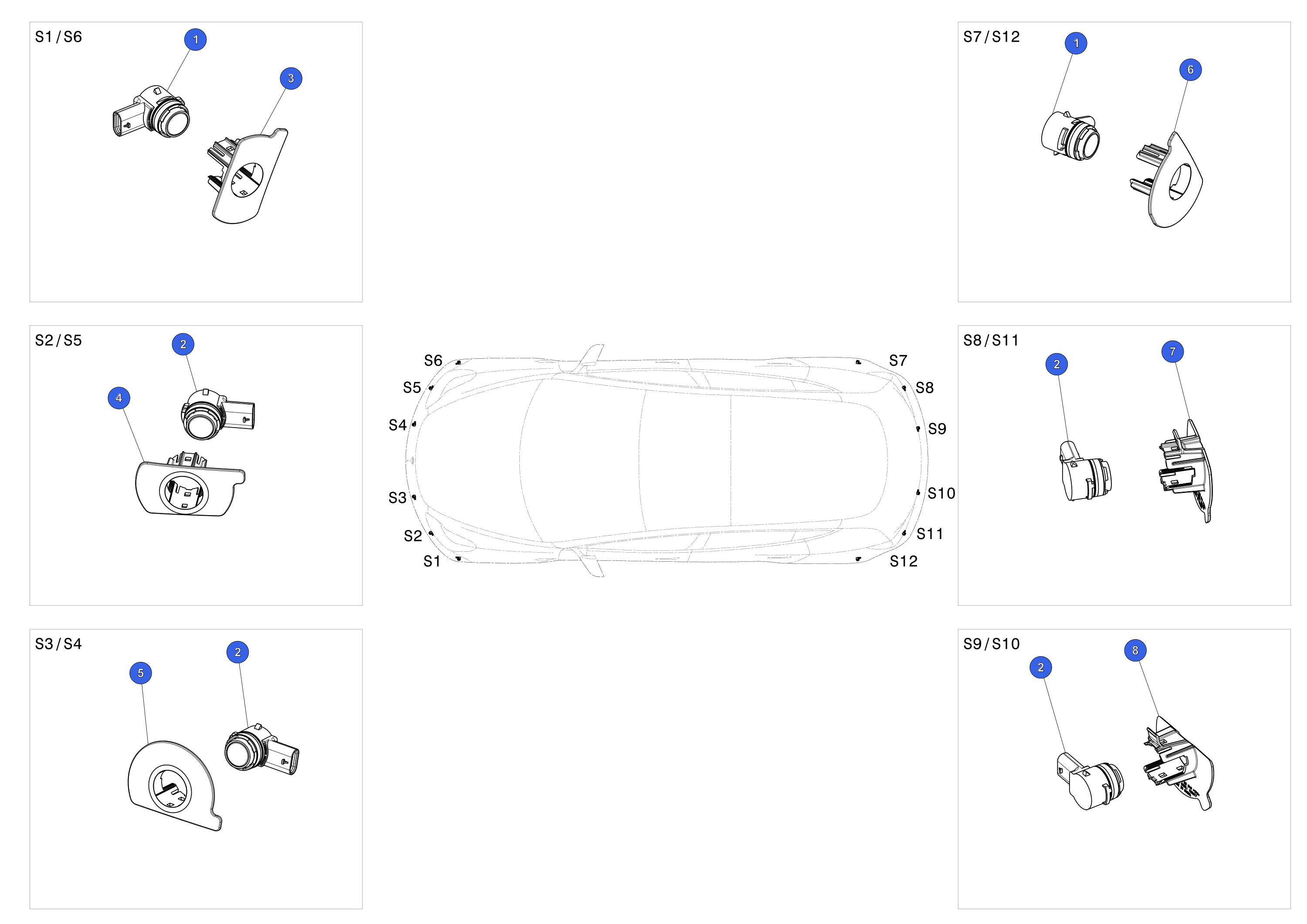 FRONT FASCIA BRACKET - PA SENSOR S5 – 1493757-00-A