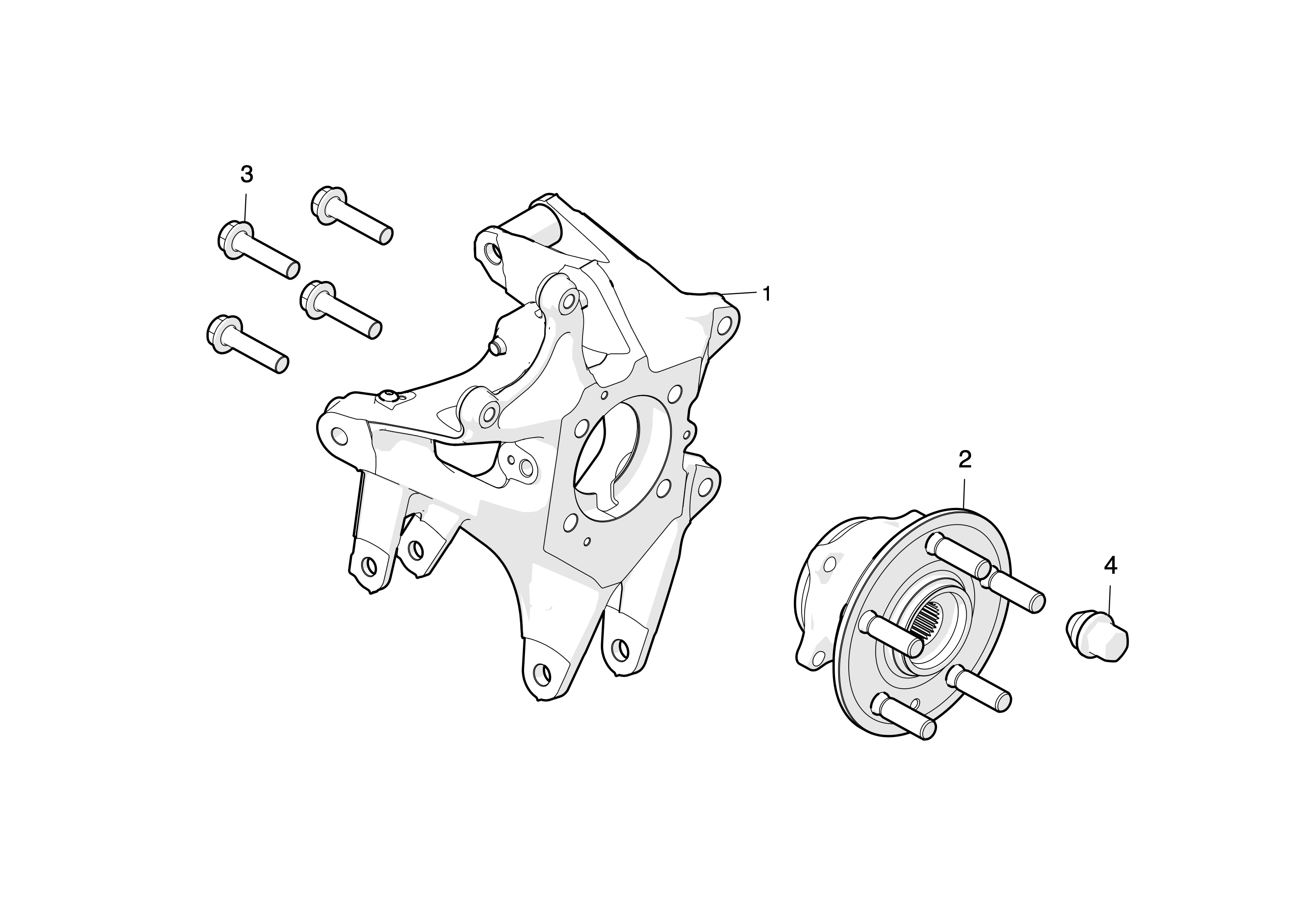 REAR SUSPENSION KNUCKLE - LEFT - DUAL MOTOR – 1058539-00-B