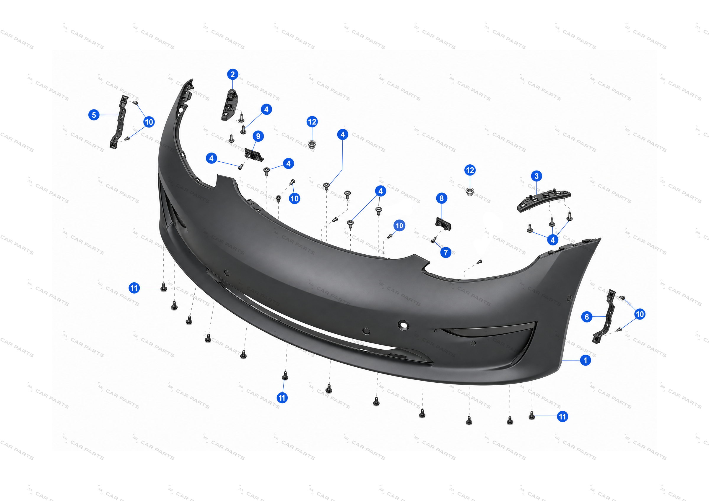BRACKET - FASCIA FRONT CENTER TO FENDER LEFT HAND – 1084171-00-F