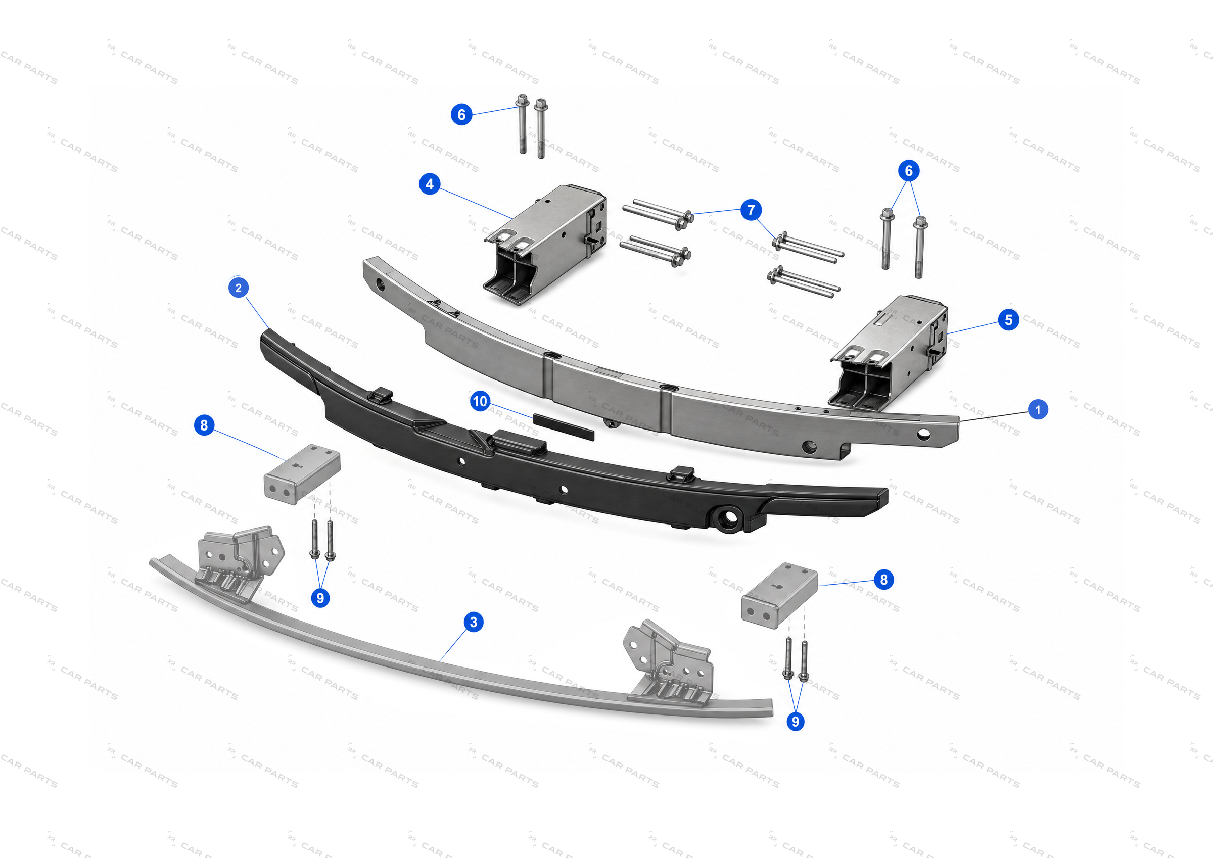BOLT - HF - M10X130 - STEEL[109] - ZNFL - MAT – 1446114-00-B