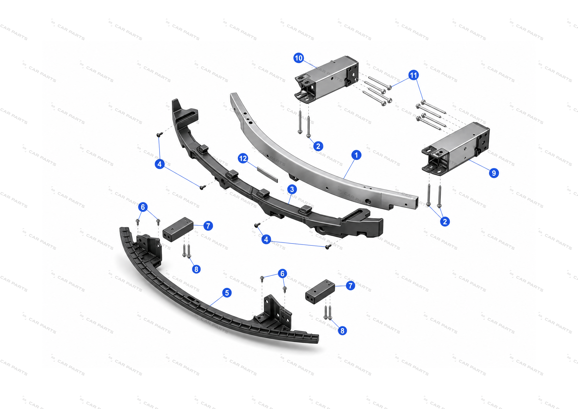 BOLT - HF - M10X130 - STEEL[109] - ZNFL - MAT – 1446114-00-B