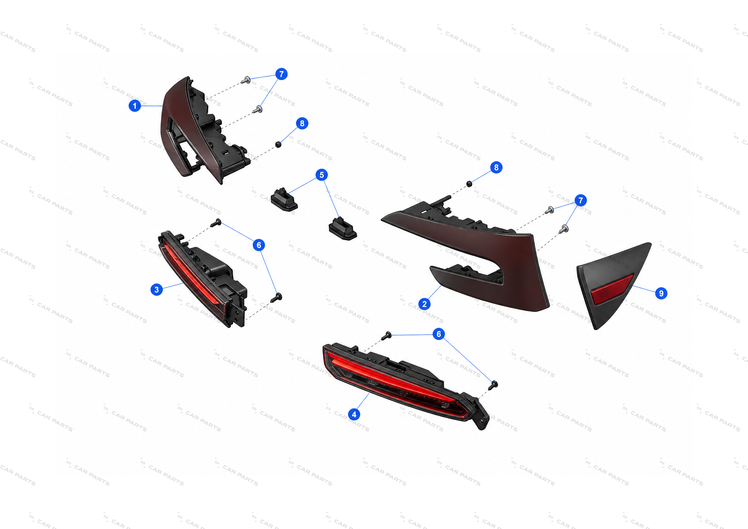 LAMP ASSEMBLY- REAR FASCIA LAMP- LEFT HAND – 1712513-00-F