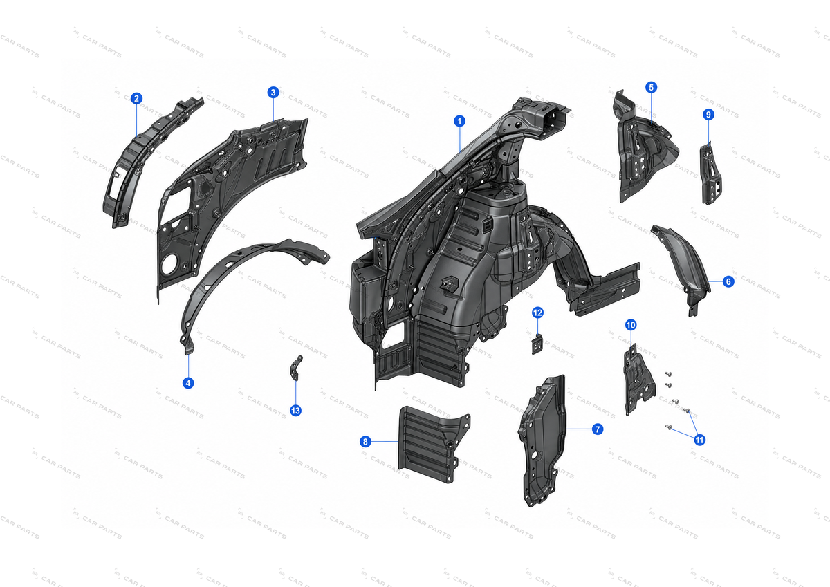 ASY - RR PARCEL SHELF BRKT RH-SRVC – 1051759-S0-A