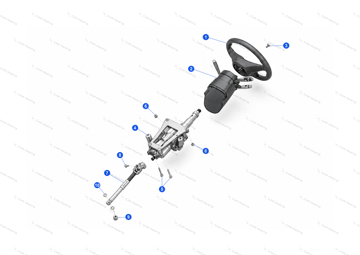 STEERING COLUMN, THYSSEN KRUPP S1, ECOAT – 1027811-00-F