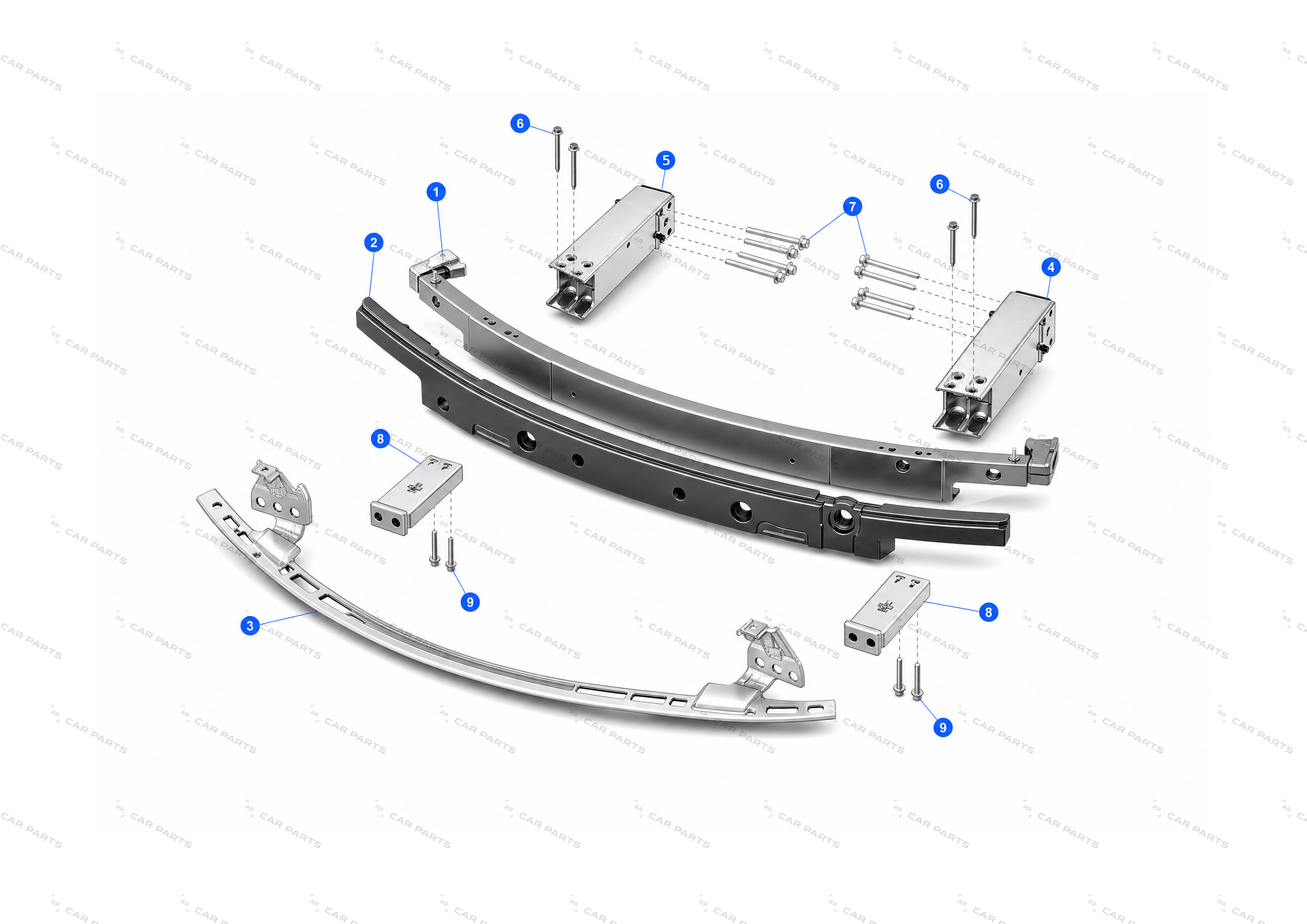 ASSEMBLY - FRONT BUMPER BEAM – 1487601-SN-G