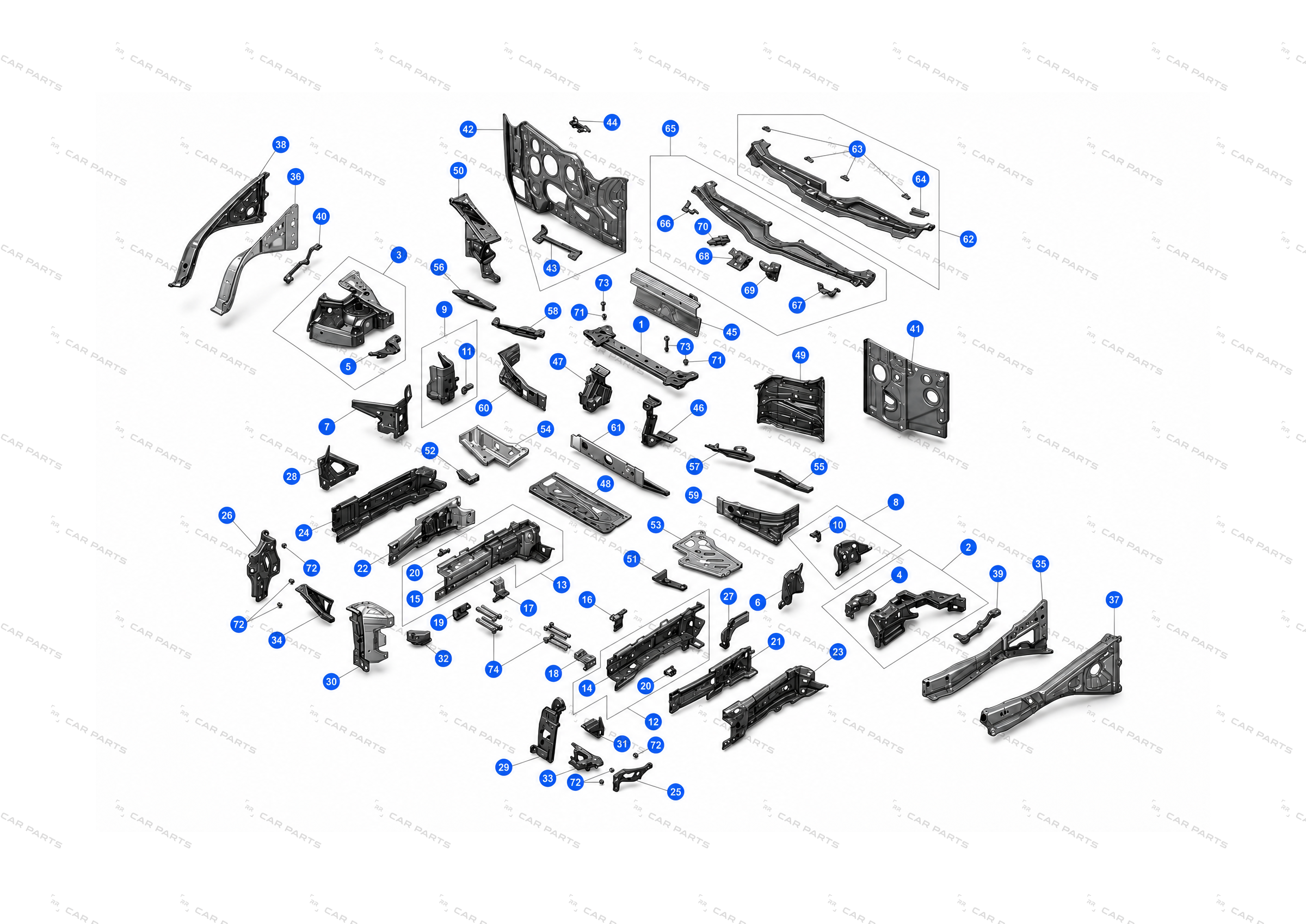 ASSEMBLY - FRONT RAIL INNER REINFORCEMENT - RIGHT – 1080478-S0-G