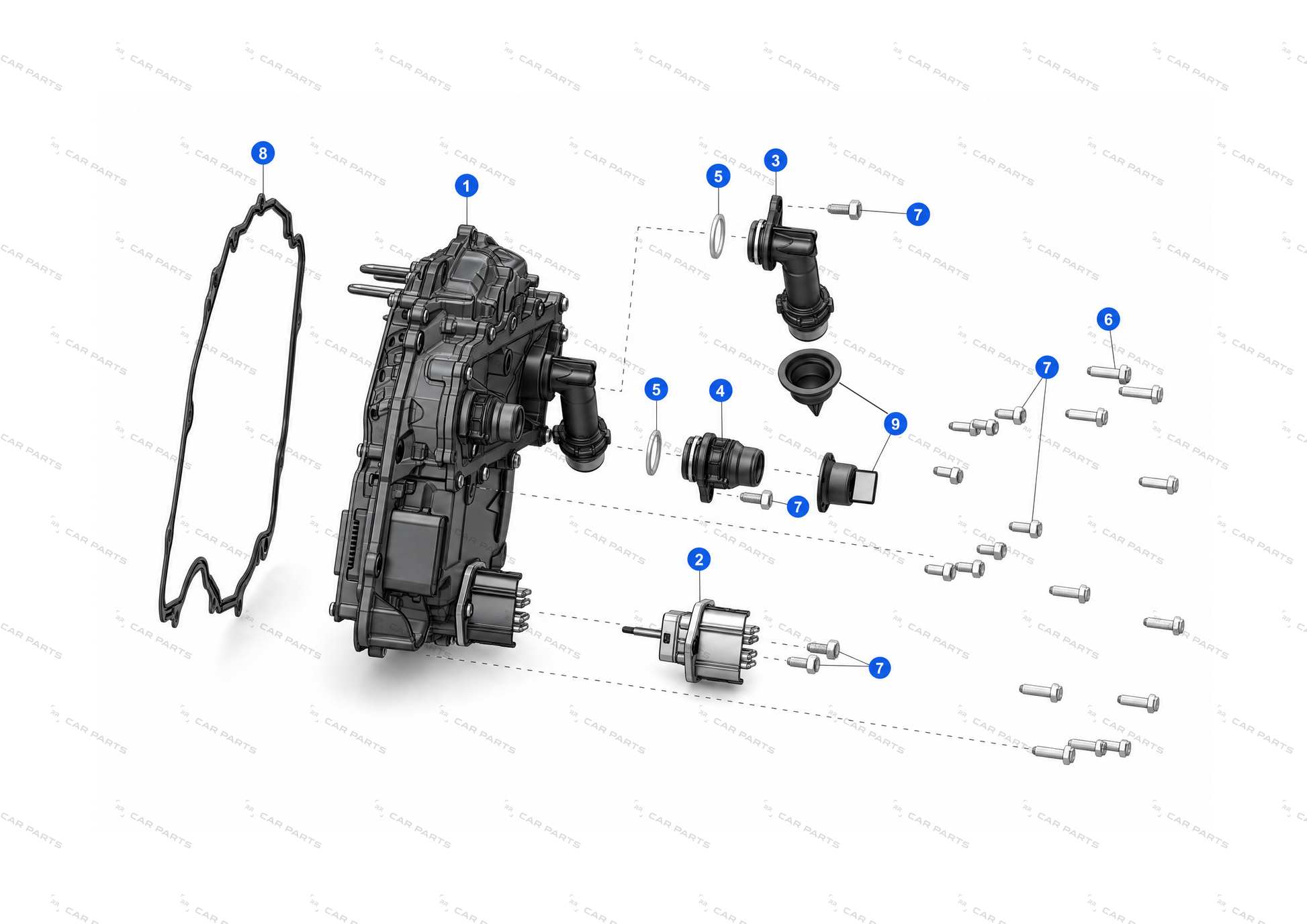 Tesla EPC diagram for 1088098-00-H - SEAL - GEARBOX - INVERTER - 3DU