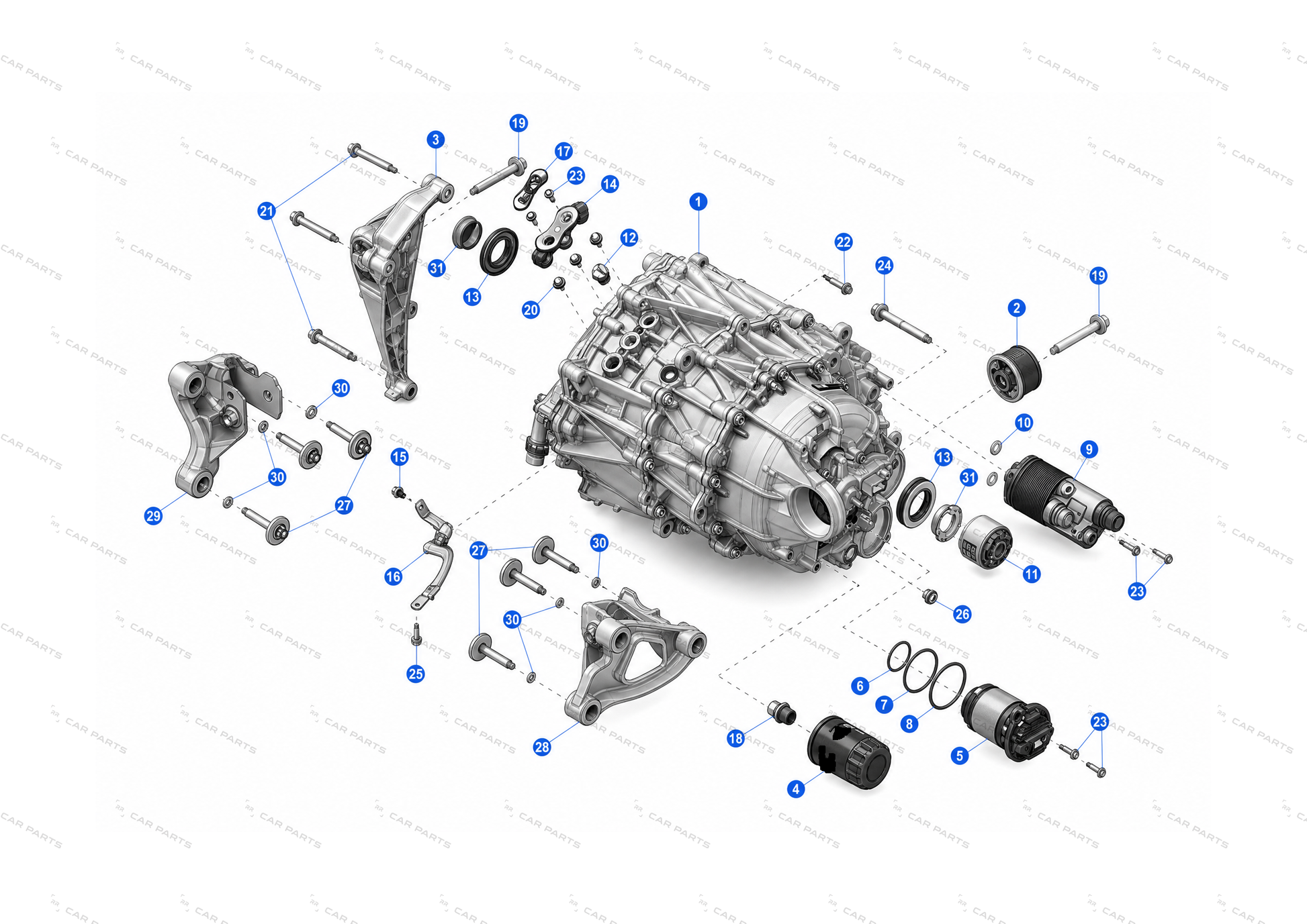 Tesla EPC diagram for 1100020-00-A - BOLT,TRX,FLG,M6-1.0X23[8.8]-MP