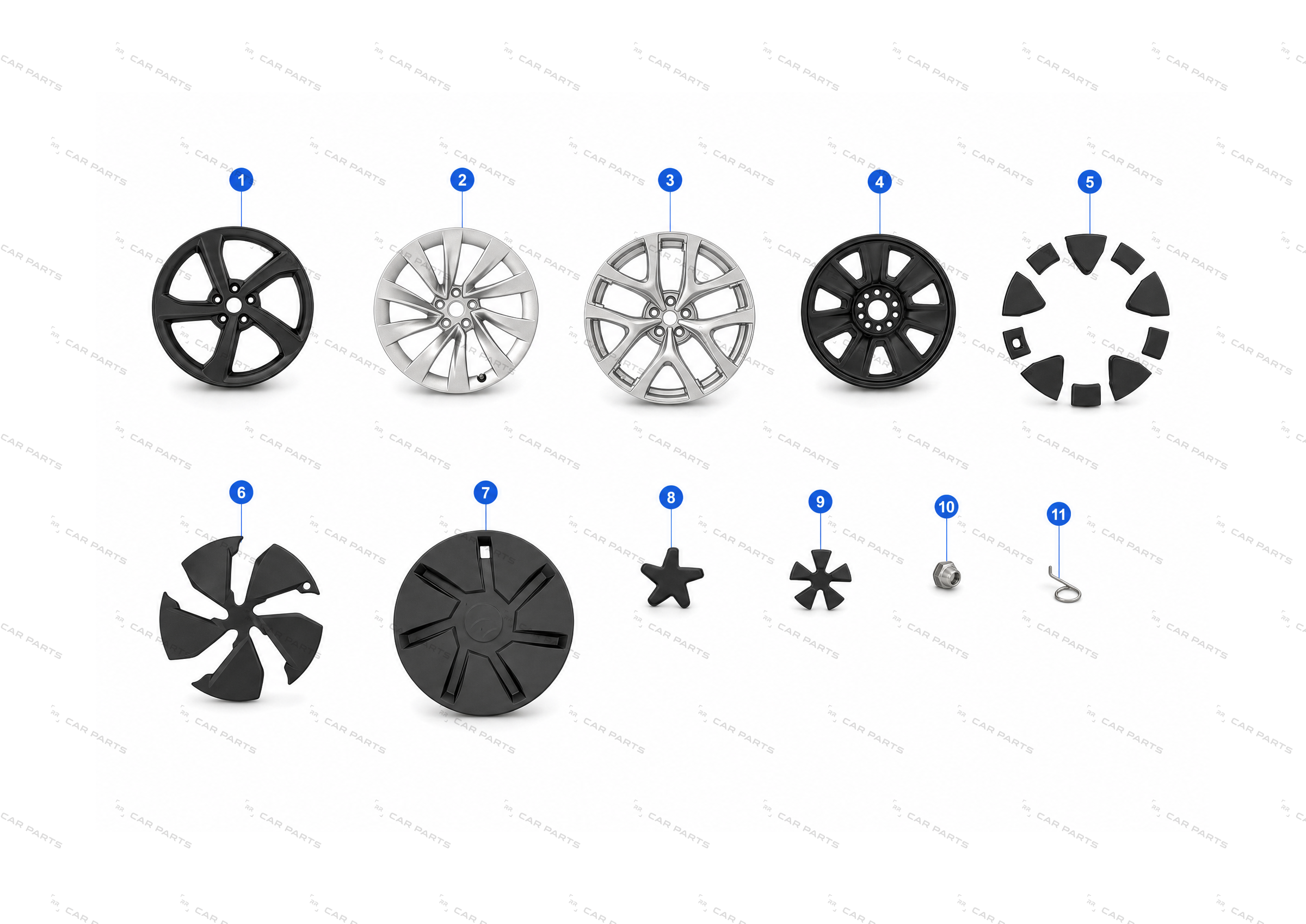 WHEEL, 19X9.5J ET 45, CROSSFLOW, DICASTAL – 2188221-00-D