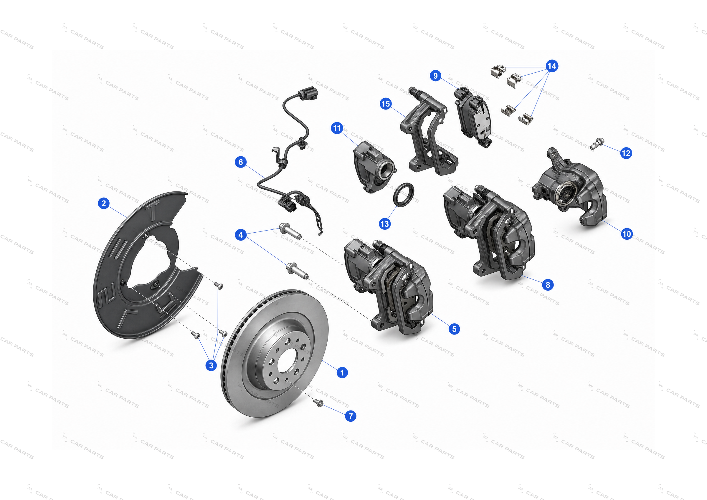 SERVICE REAR BRAKE CALIPER - SPORT  - MOTOR ASSEMBLY – 8008228-00-A