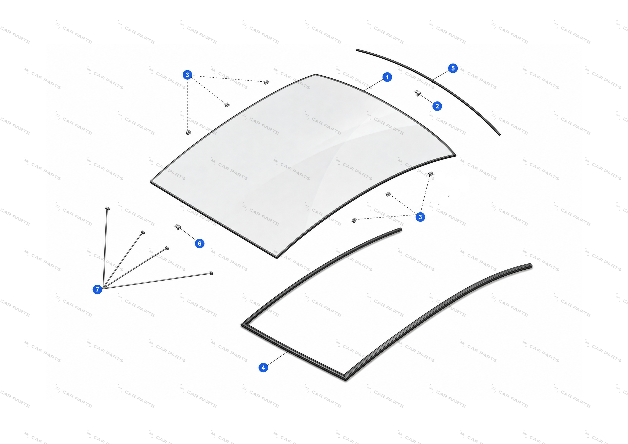 ROOF GLASS - REAR LOCATOR PIN – 1509217-00-C